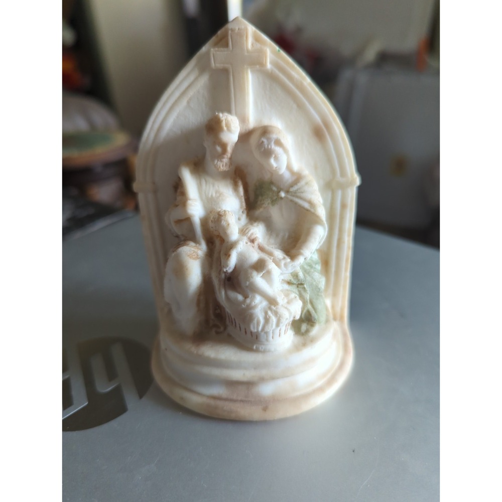 Vintage 1949  Holy Family Statue Catholic Decor Stone